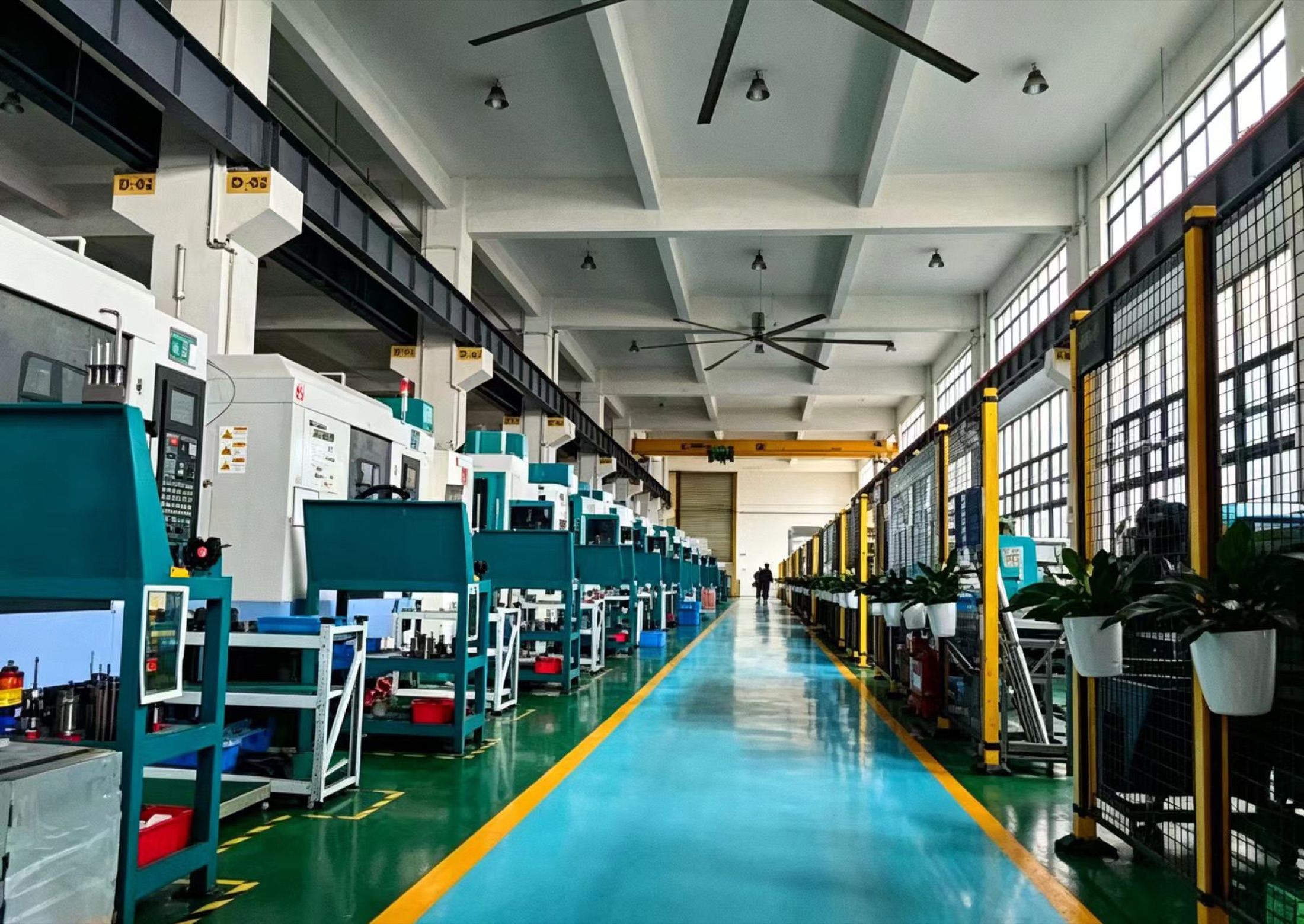 Jinxiu factory — in-house CNC machining floor